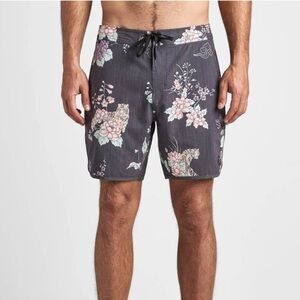 Roark Tiger Lotus men’s shorts Sz 38 grey floral